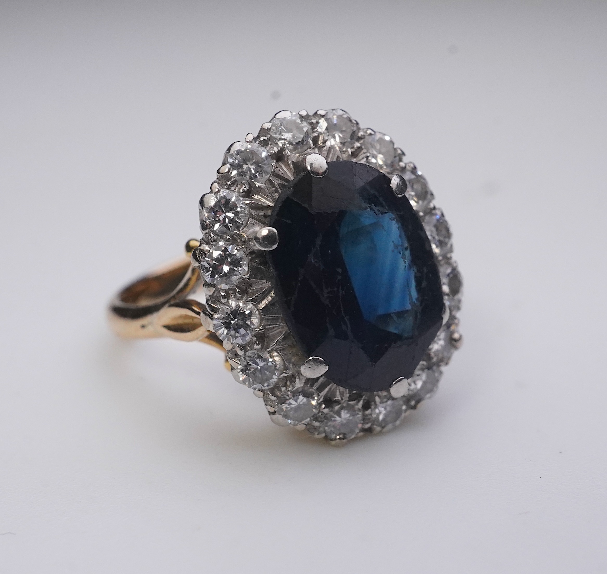 A sapphire and diamond ring